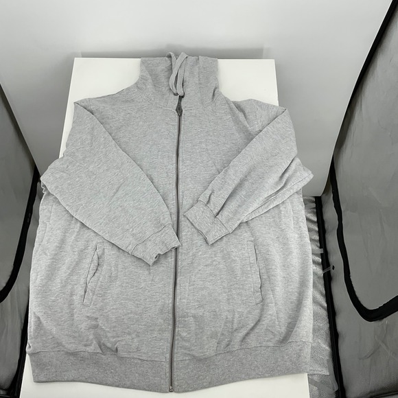 Ellos Gray Full Zip Hoodie Long Sleeve‎ Pockets Size 1X - Picture 3 of 9